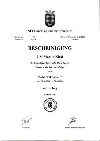 Ausbildung zum Fahrmeister