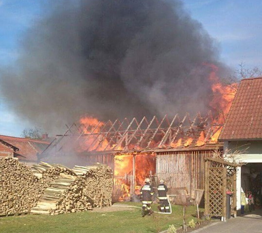 Scheunenbrand in Erpersdorf