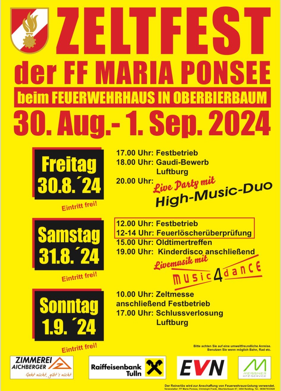 Zeltfest 2024 vom 30.08. – 01.09.2024