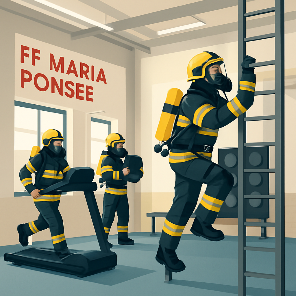 Finnentest für Atemschutztauglichkeit bei FF Maria Ponsee erfolgreich bestanden