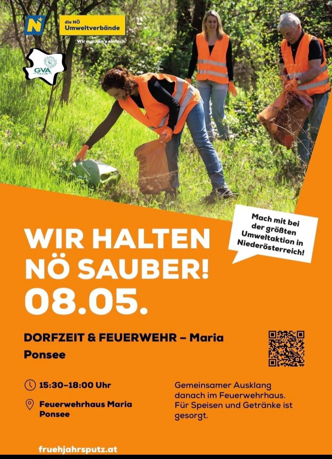 Wir halten NÖ Sauber 08.05.2026 – Erfolgreiche Müllsammelaktion in Maria Ponsee